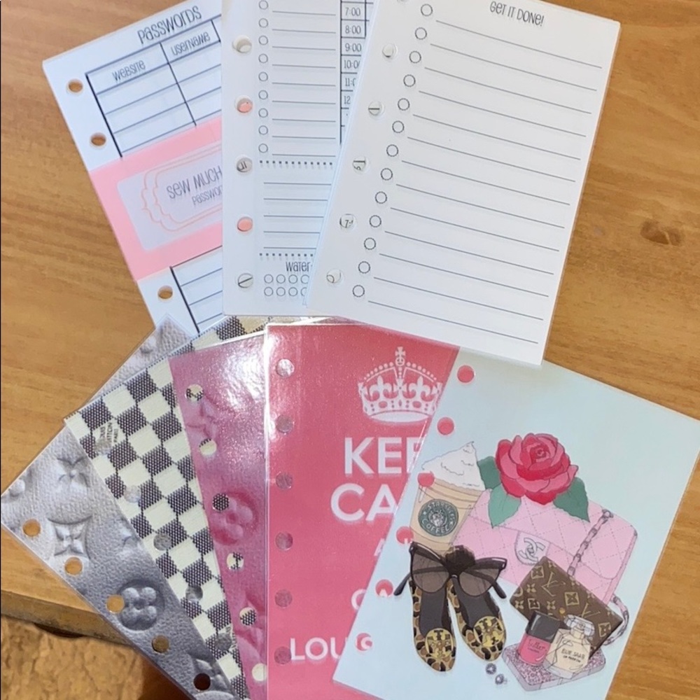 Louis Vuitton themed PM agenda divider inserts